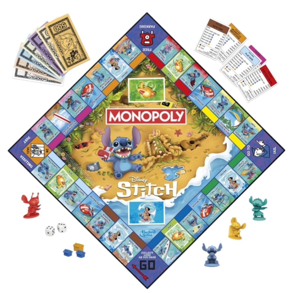 Monopoly Disney Stitch Edition Board Game, Officially Licensed Disney Game - Picture 7 of 16